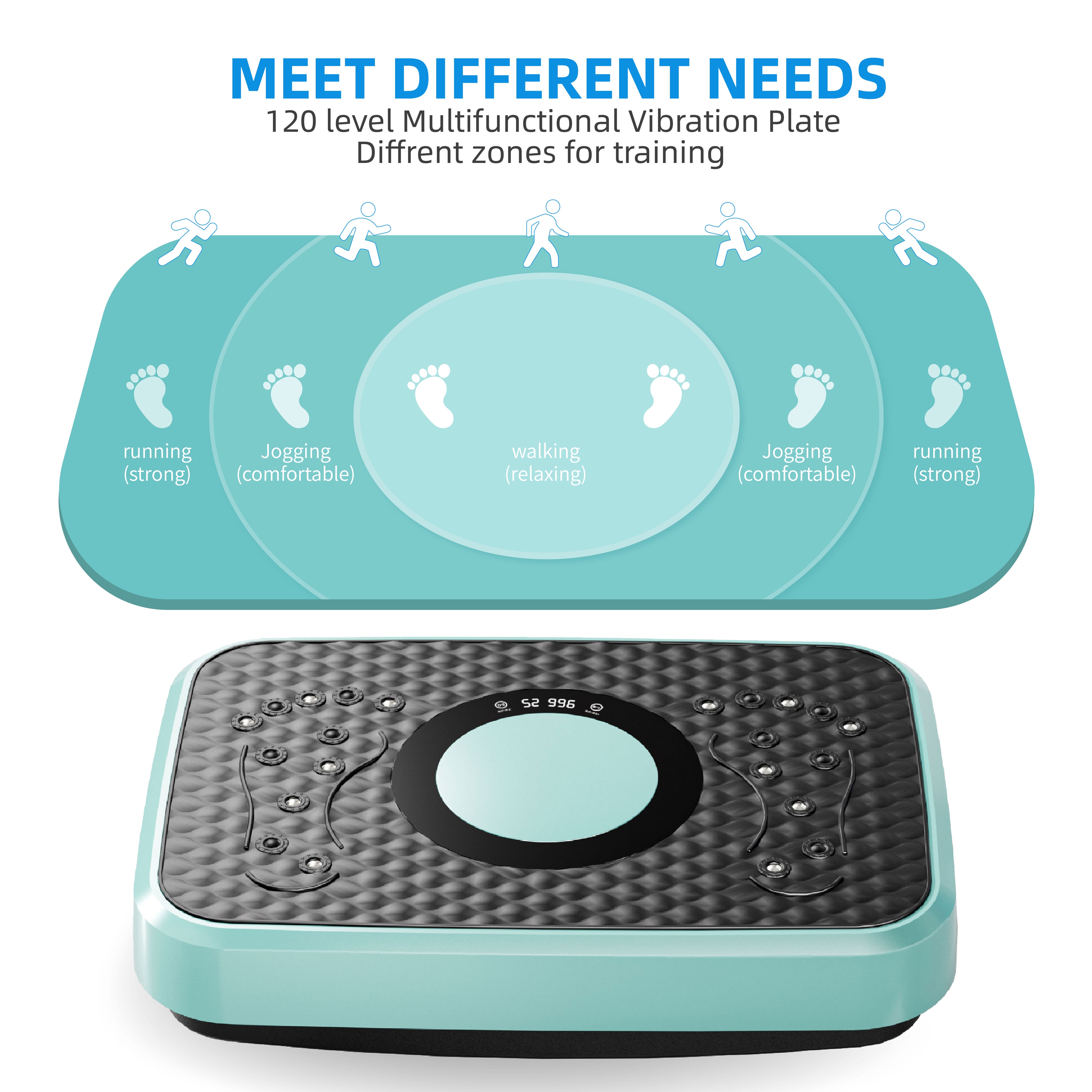 Vibration Plate Fitness Platform, Whole Body Exercise Machine For Lymphatic Drainage, Shaking Workout Board With 120 Speed Levels, Fat Burner And Weight Loss Equipment For Men And Women._voghion.com